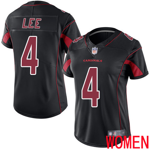 Arizona Cardinals Limited Black Women Andy Lee Jersey NFL Football #4 Rush Vapor Untouchable->women nfl jersey->Women Jersey